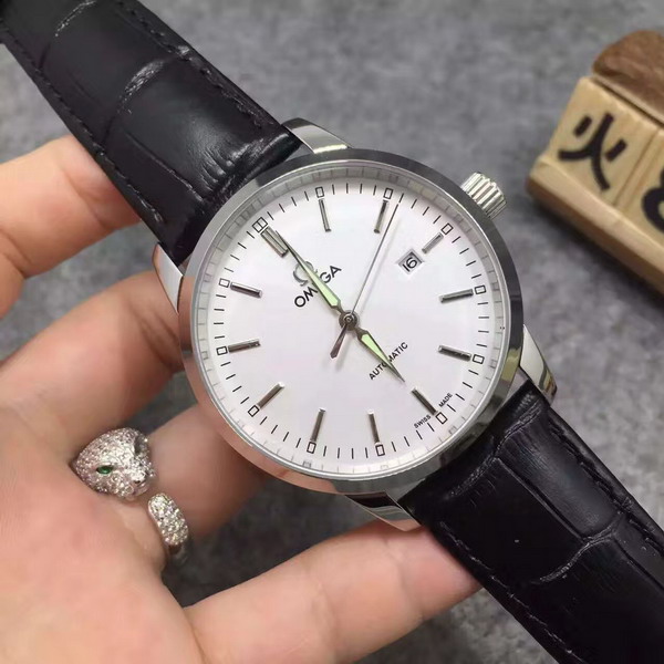Omega Watch For Men Real Leather Strap for Sale