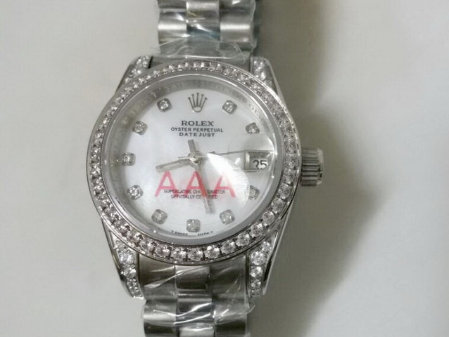 Rolex Lady Date Just 26 White Gold And Diamonds White Mother Of Pearl Dial for Sale
