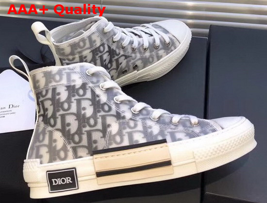 Christian Dior B23 High Top Sneakers in Dior Oblique Technical Canvas Replica