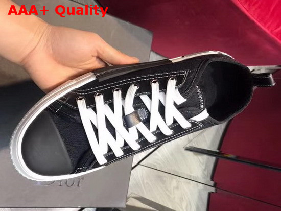 Christian Dior B23 Low Top Sneaker in Black Technical Canvas Replica