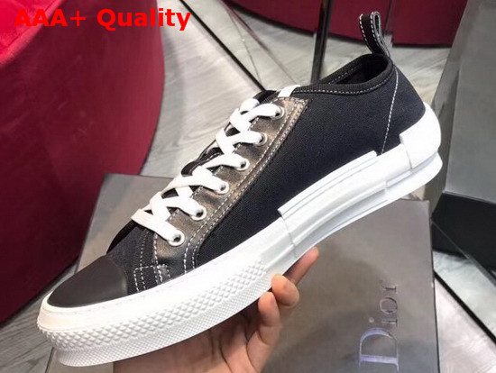 Christian Dior B23 Low Top Sneaker in Black Technical Canvas Replica