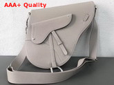 Christian Dior Baudrier Messenger Bag in Grey Grained Calfskin Replica