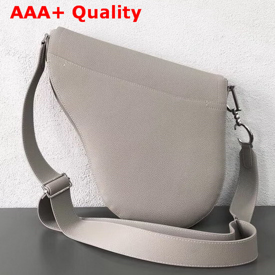 Christian Dior Baudrier Messenger Bag in Grey Grained Calfskin Replica