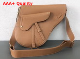 Christian Dior Baudrier Messenger Bag in Light Brown Grained Calfskin Replica