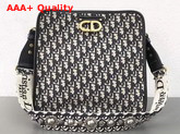 Christian Dior CD Hobo Bag in Blue Oblique Jacquard Canvas Replica