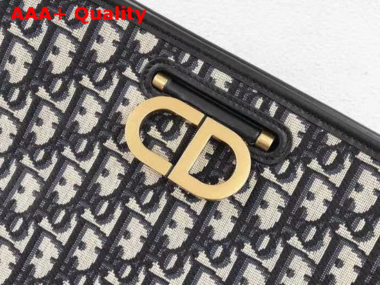 Christian Dior CD Hobo Bag in Blue Oblique Jacquard Canvas Replica