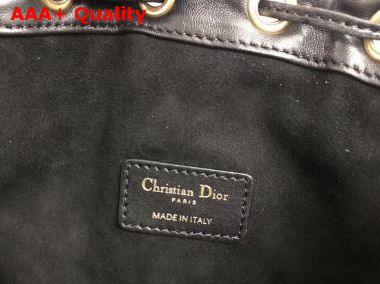 Christian Dior Drawstring Bag in Black Lambskin Replica