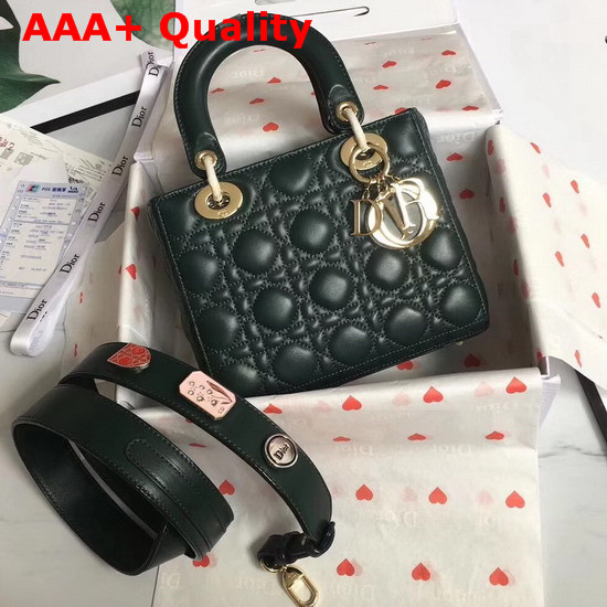 Christian Dior My Lady Dior Bag in Dark Green Lambskin Replica