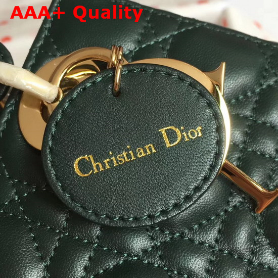 Christian Dior My Lady Dior Bag in Dark Green Lambskin Replica