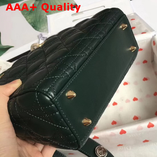 Christian Dior My Lady Dior Bag in Dark Green Lambskin Replica