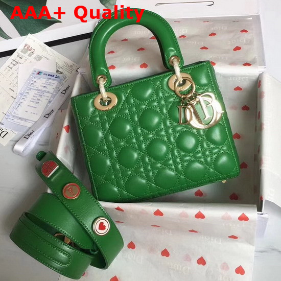 Christian Dior My Lady Dior Bag in Green Lambskin Replica