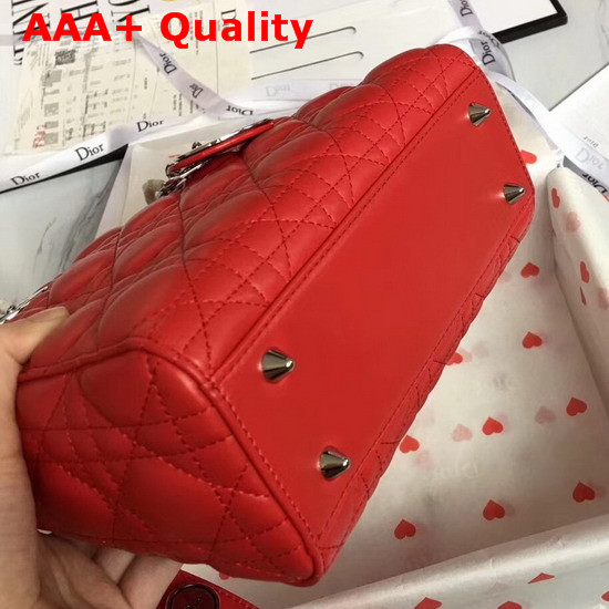 Christian Dior My Lady Dior Bag in Red Lambskin Replica
