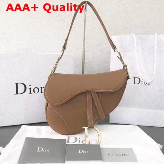 Christian Dior Saddle Bag in Tan Calfskin Replica