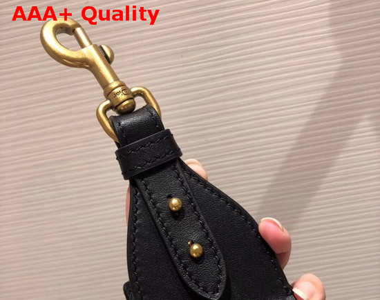 Christian Dior Strap Embroidered with Black and White Check Motif and Medallions Replica