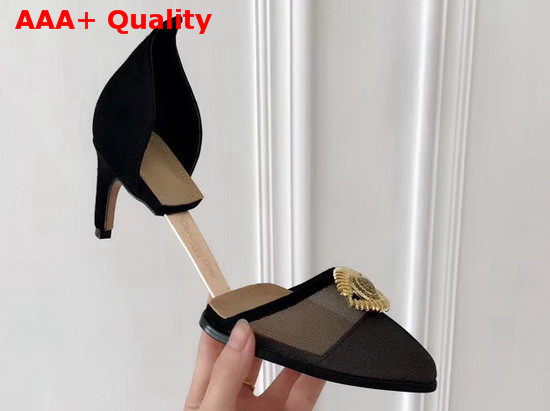 Christian Dior Surreal D High Heeled Shoe in Tulle and Suede Calfskin Replica