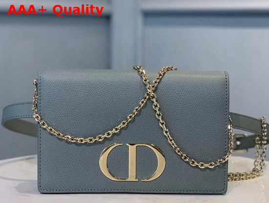 Dior 30 Montaigne 2 in 1 Pouch Gray Stone Calfskin Replica