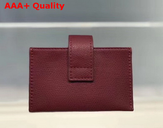 Dior 30 Montaigne 5 Gusset Card Holder Red Grained Calfskin Replica