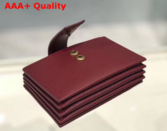 Dior 30 Montaigne 5 Gusset Card Holder Red Grained Calfskin Replica