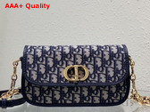 Dior 30 Montaigne Avenue Bag Blue Dior Oblique Jacquard Replica