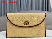 Dior 30 Montaigne Avenue Pouch with Flap Natural Cannage Raffia Replica