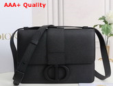 Dior 30 Montaigne Bag Black Ultramatte Grained Calfskin Replica
