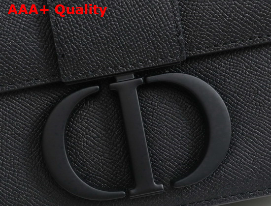 Dior 30 Montaigne Bag Black Ultramatte Grained Calfskin Replica
