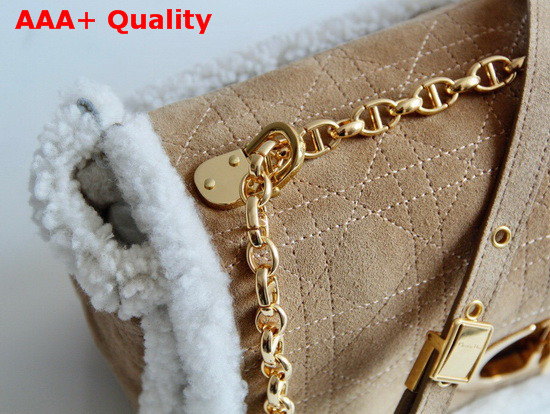 Dior 30 Montaigne Bag Camel Colored Shearling Replica