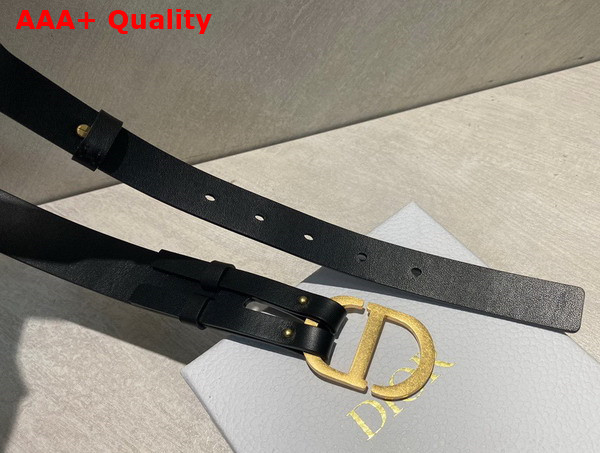 Dior 30 Montaigne Belt Black Smooth Calfskin 30 mm Replica