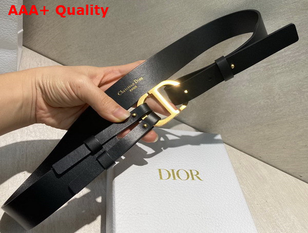 Dior 30 Montaigne Belt Black Smooth Calfskin 30 mm Replica