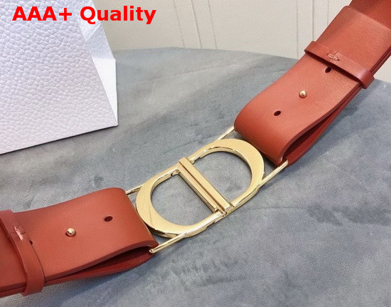 Dior 30 Montaigne Belt Dark Tan Smooth Calfskin 40mm Replica