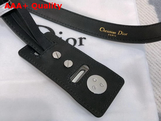 Dior 30 Montaigne Belt in Crackled White Lambskin CD Signature Buckle in Silver Tone Metal Replica