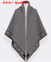Dior 30 Montaigne Blanket Black and White Houndstooth Cashmere and Wool Replica