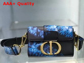 Dior 30 Montaigne Box Bag Blue Multicolor Tie and Dior Smooth Calfskin Replica