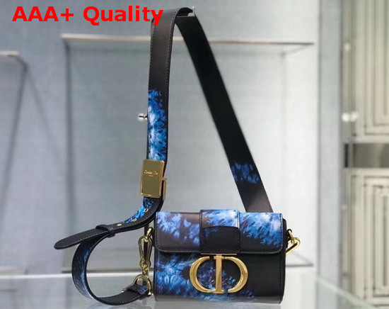 Dior 30 Montaigne Box Bag Blue Multicolor Tie and Dior Smooth Calfskin Replica