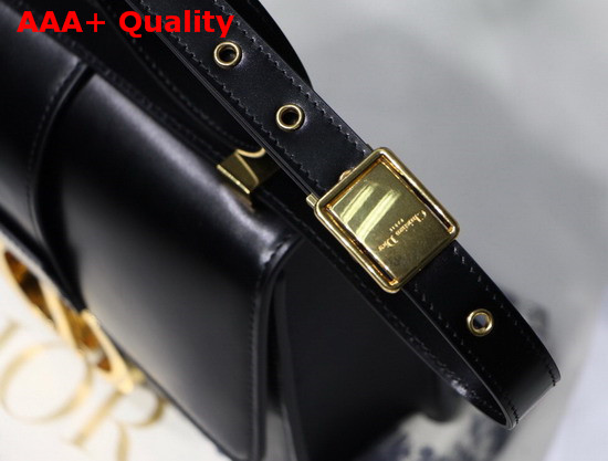 Dior 30 Montaigne Calfskin Bag in Black Smooth Calfskin Replica
