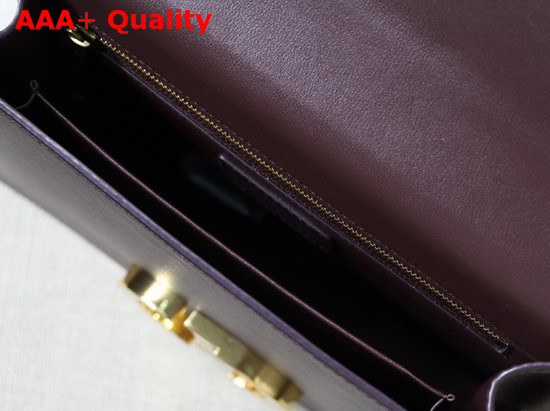 Dior 30 Montaigne Calfskin Bag in Burgundy Smooth Calfskin Replica