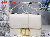 Dior 30 Montaigne Calfskin Bag in Off White Smooth Calfskin Replica
