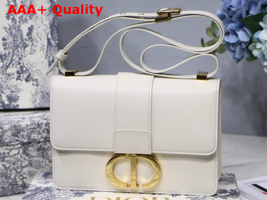 Dior 30 Montaigne Calfskin Bag in Off White Smooth Calfskin Replica