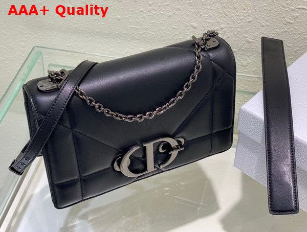 Dior 30 Montaigne Chain Bag with Handle Black Maxicannage Lambskin Replica