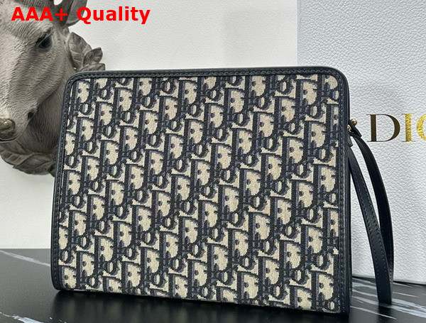 Dior 30 Montaigne Dea Pouch Blue Dior Oblique Jacquard Replica