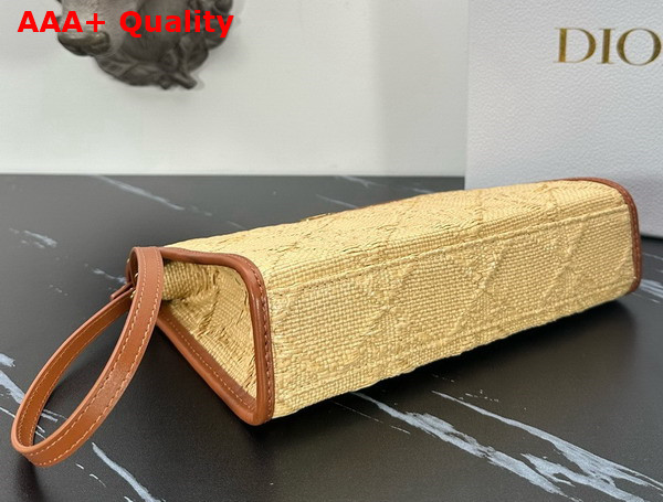 Dior 30 Montaigne Dea Pouch Natural Cannage Raffia Replica