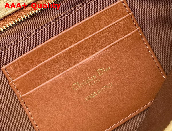 Dior 30 Montaigne Dea Pouch Natural Cannage Raffia Replica