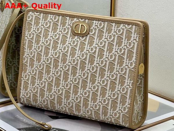 Dior 30 Montaigne Dea Pouch Natural Dior Oblique Jacquard Replica