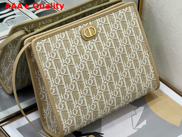 Dior 30 Montaigne Dea Pouch Natural Dior Oblique Jacquard Replica