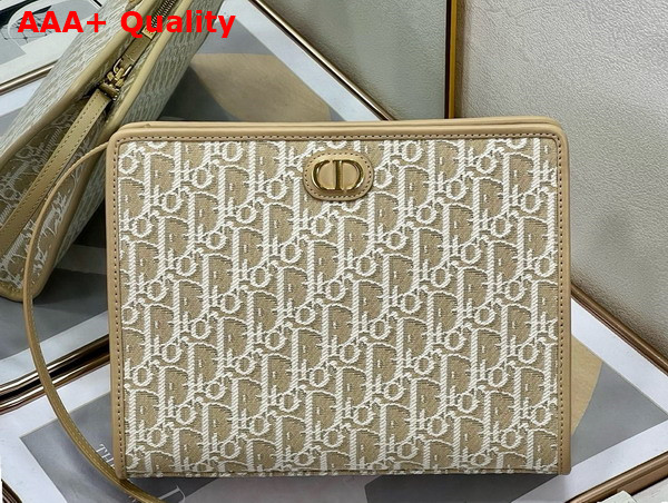 Dior 30 Montaigne Dea Pouch Natural Dior Oblique Jacquard Replica