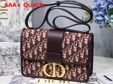 Dior 30 Montaigne Dior Oblique Bag in Burgundy Replica