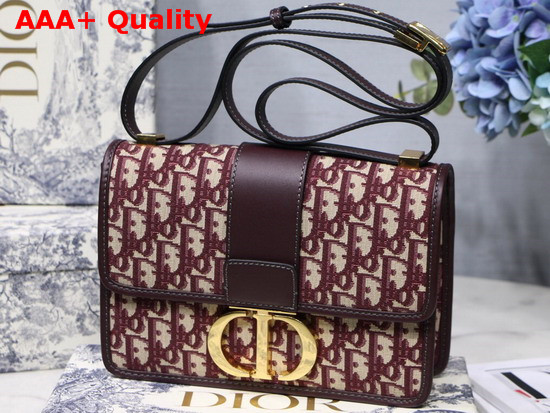 Dior 30 Montaigne Dior Oblique Bag in Burgundy Replica