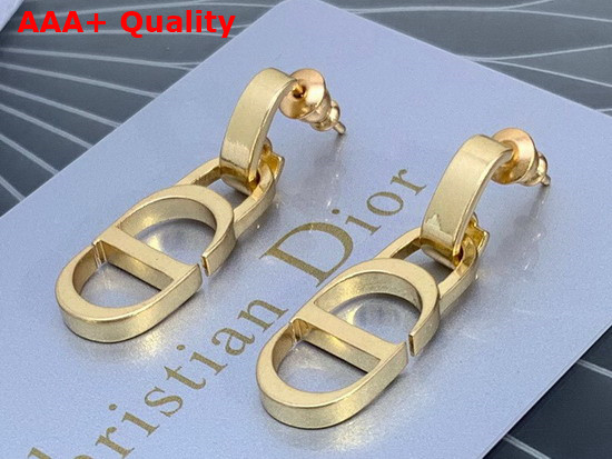 Dior 30 Montaigne Earrings Gold Finish Metal Replica