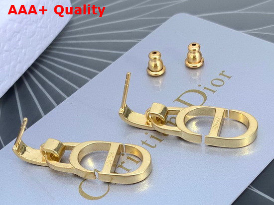 Dior 30 Montaigne Earrings Gold Finish Metal Replica