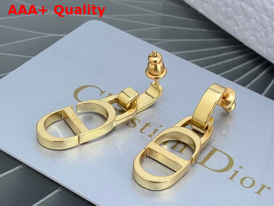 Dior 30 Montaigne Earrings Gold Finish Metal Replica